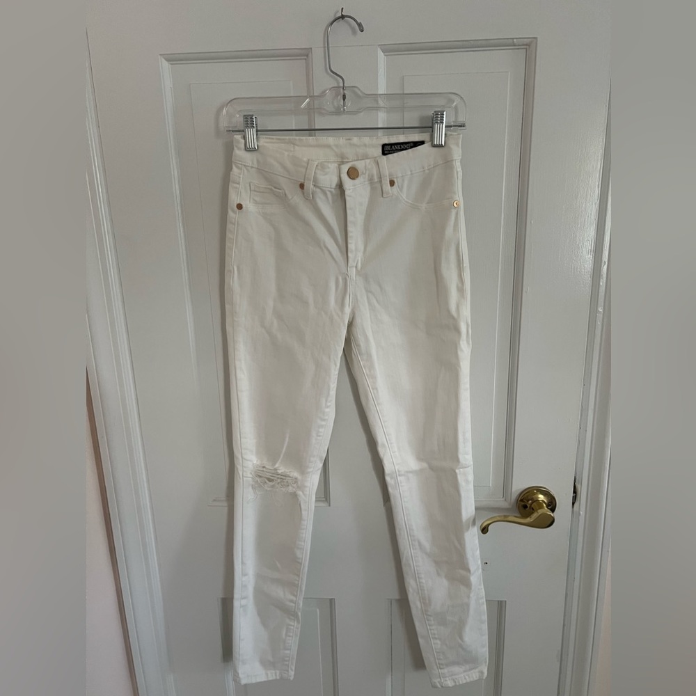 BLANK NYC Mid - Rise White Skinny Jeans